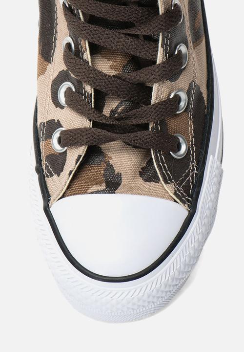 Converse - Chuck Taylor All Star animal print hi  - vintage khaki