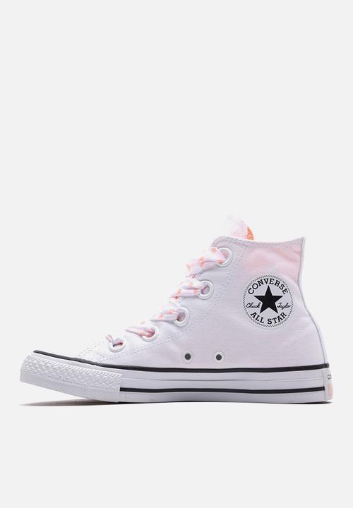 Converse - Chuck Taylor All Star big eyelets dots lace hi  - white/crimson pulse