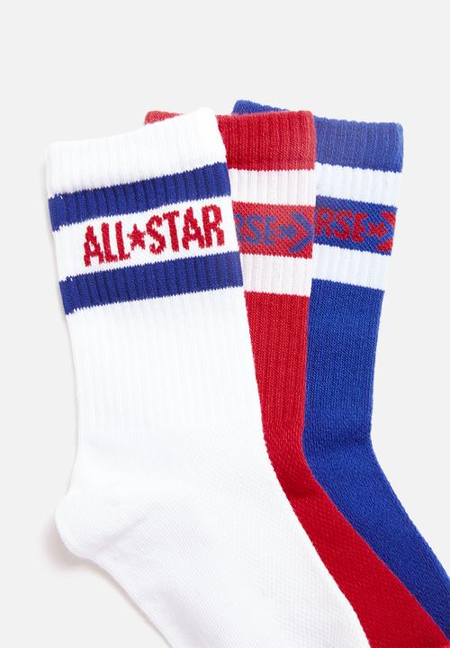 Converse - Chn 3 pack basic wordmark crew - multi