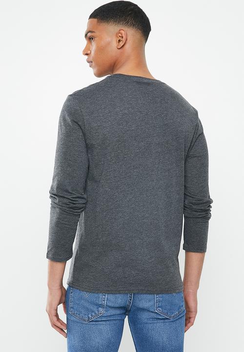 Converse - Core left chest long sleeve tee - black