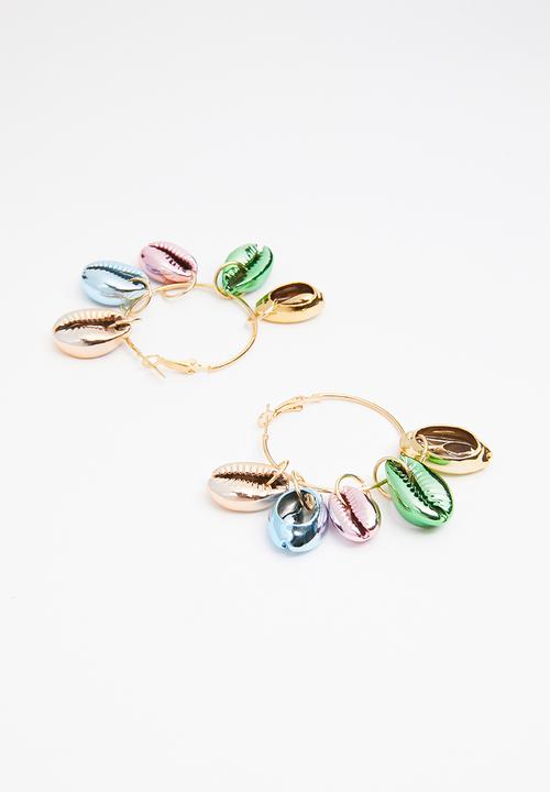 Superbalist - Addy cowrie hoops - multi