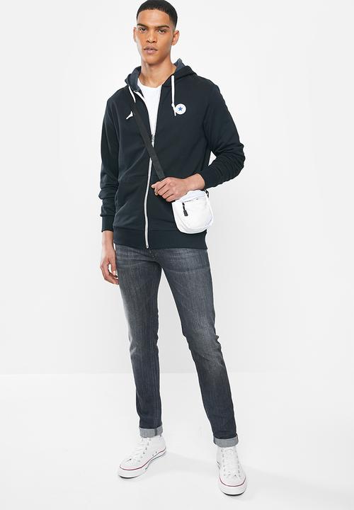 Converse - Core french terry fz hoodie - black