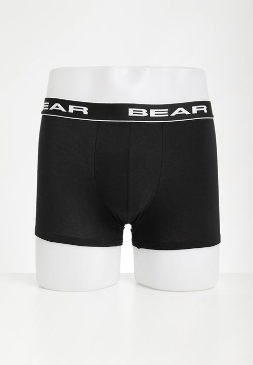 Bear - 5 Pack plain boxer briefs - black