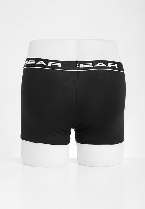 Bear - 5 Pack plain boxer briefs - black