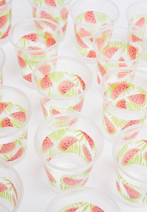 Sixth Floor - Watermelon plastic cup set - multi