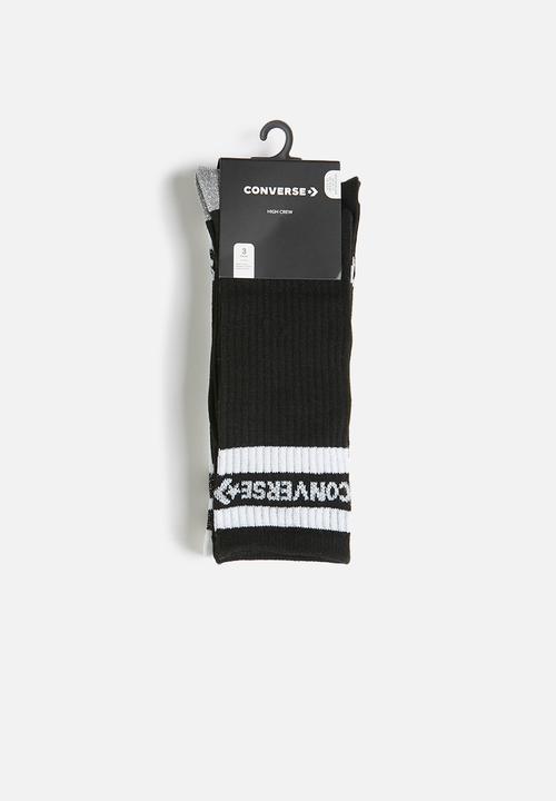 Converse - Chg 3 pack girl All Star high crew - black & white