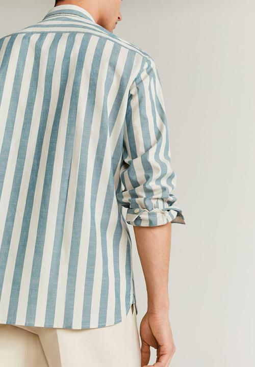 MANGO - Riley shirt - beige & khaki