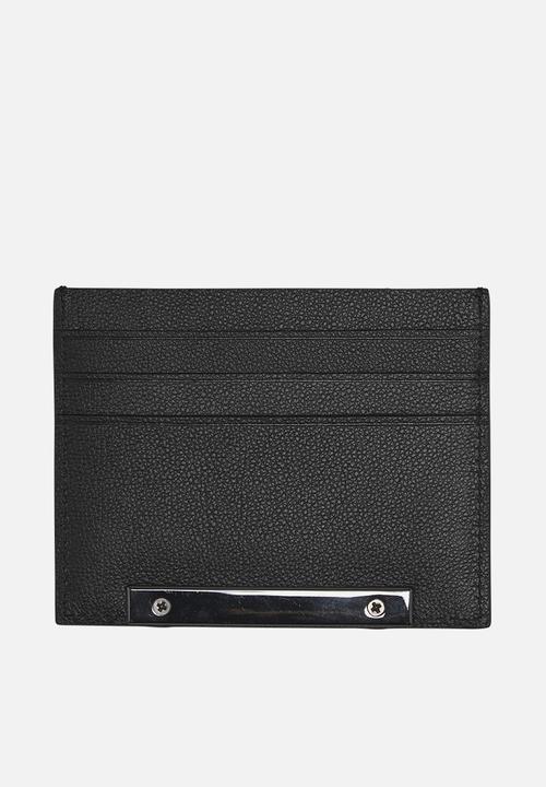 Tommy Hilfiger - Corp plaque credit card holder - black