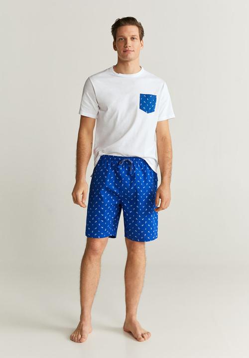 MANGO - Pyjamanc pyjama set - navy & white 