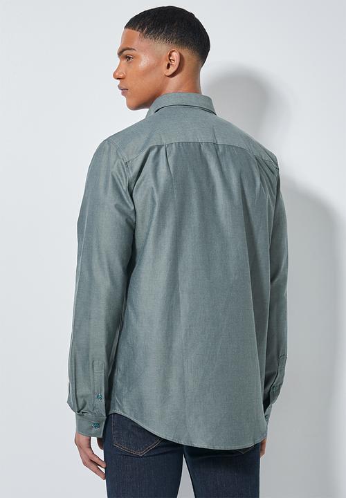 Superbalist - Barber regular fit long sleeve oxford shirt - blue
