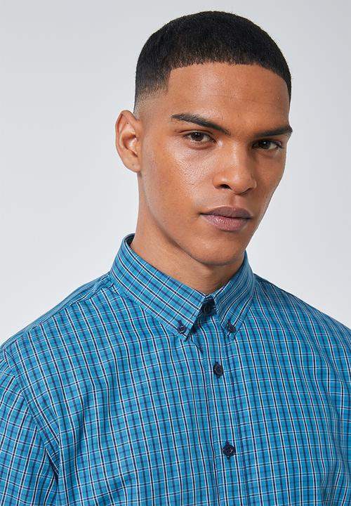 Superbalist - Barber regular fit long sleeve shirt - blue