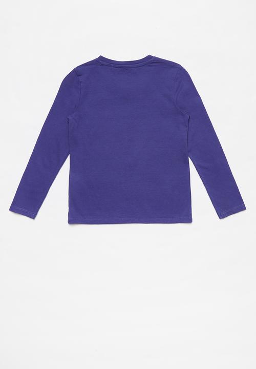 GUESS - Long sleeve Guess shadow tee - blue