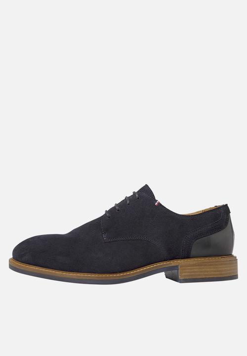 Tommy Hilfiger - Elevated material mix formal shoe - navy 