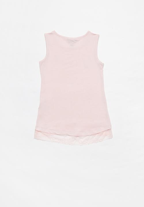 GUESS - Short sleeve Guess script Genna tee - pink
