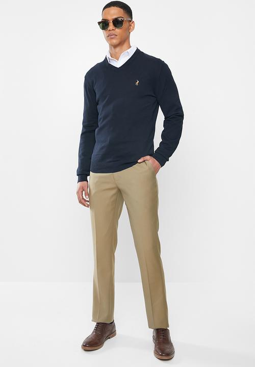 POLO - Classic custom fit formal trouser - khaki