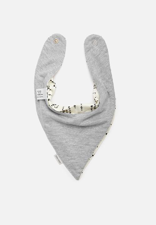 Sticky Fudge - Raindrop kite bib - neutral & grey 