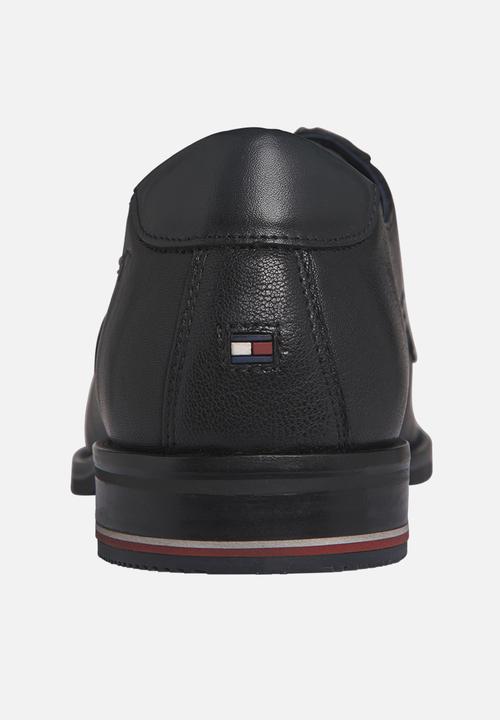 Tommy Hilfiger - Signature hilfiger leather leather shoe - black