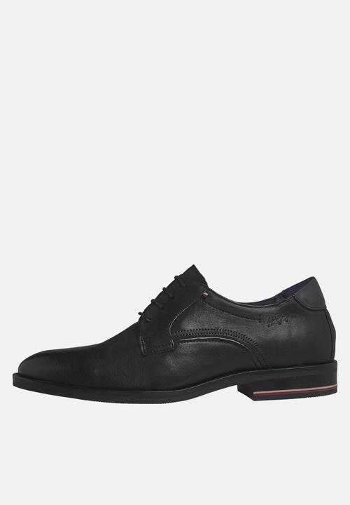 Tommy Hilfiger - Signature hilfiger leather leather shoe - black