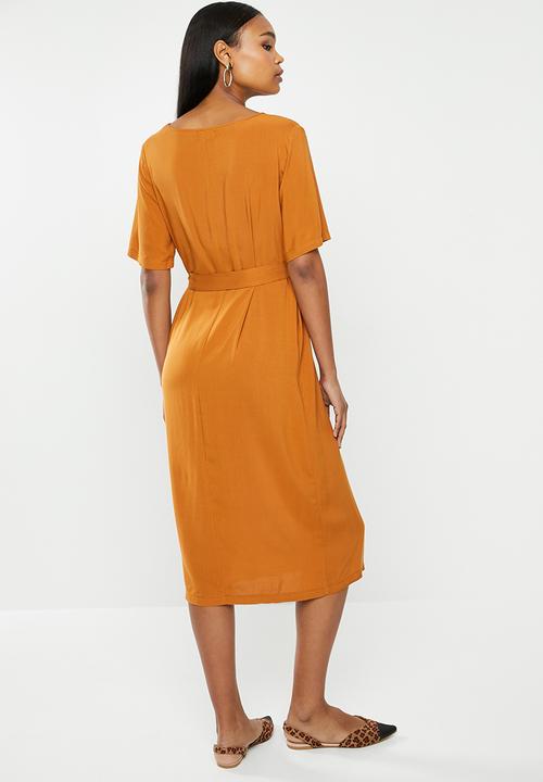 edit - Woven ll tunic dress - orange