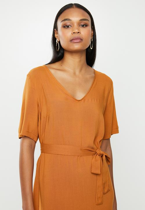 edit - Woven ll tunic dress - orange