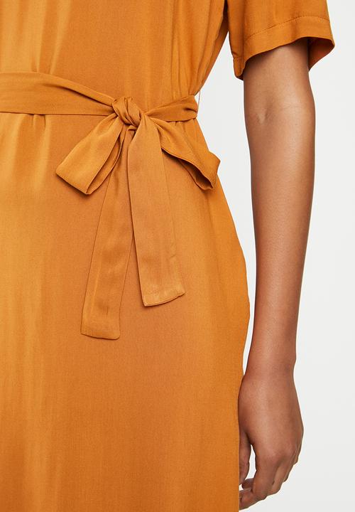 edit - Woven ll tunic dress - orange