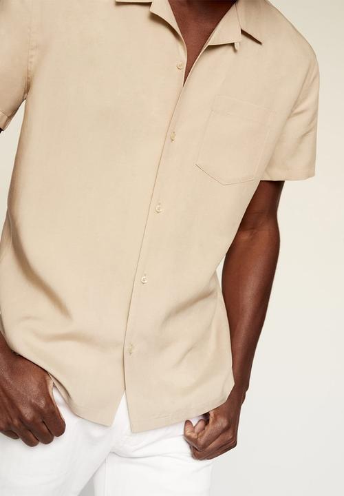 MANGO - Rung shirt - beige