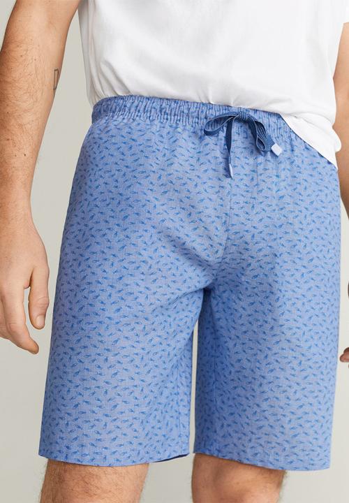MANGO - Pyjamafi pijama set - blue & white