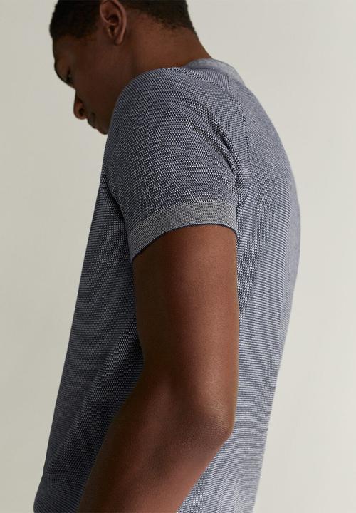 MANGO - Polo shirt pixel - navy
