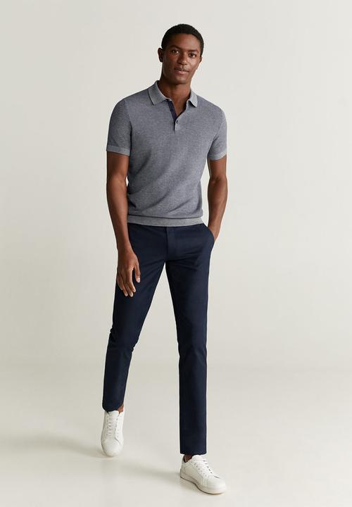 MANGO - Polo shirt pixel - navy