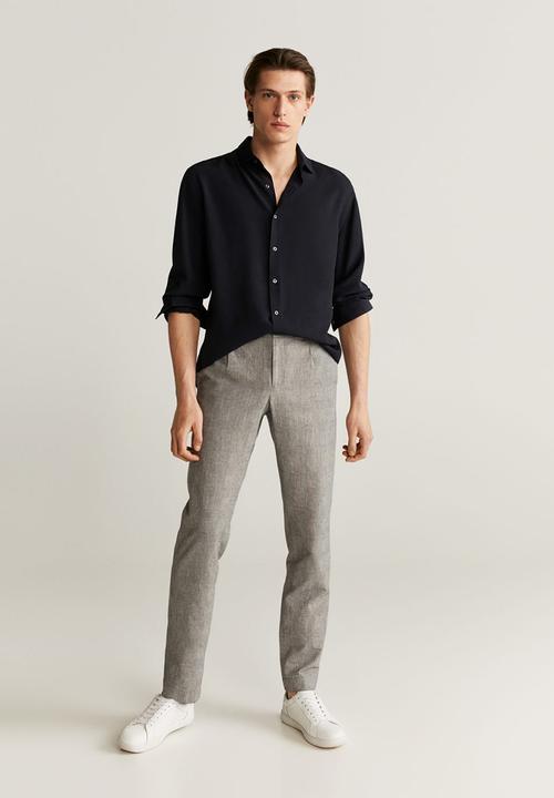 MANGO - Sandy shirt - black