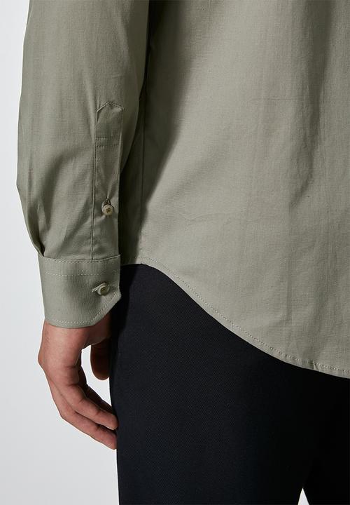 Superbalist - Jos slim fit long sleeve shirt - khaki