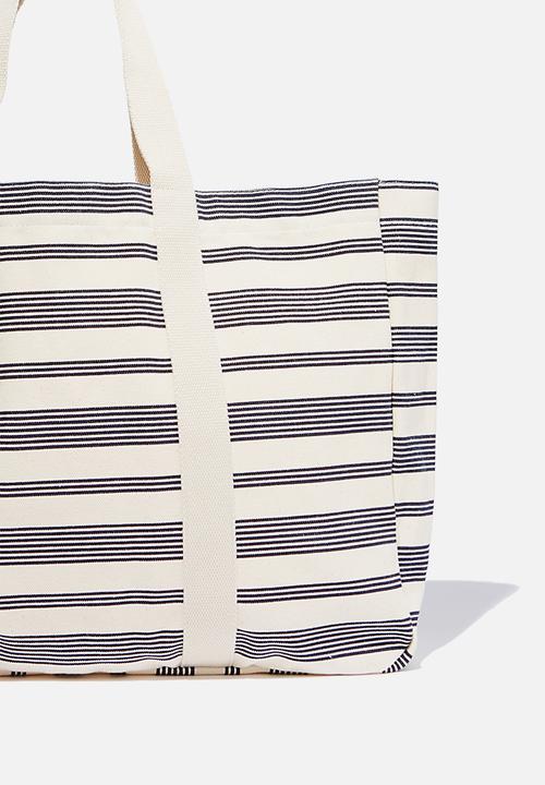 Rubi - Bondi beach bag  - navy & cream