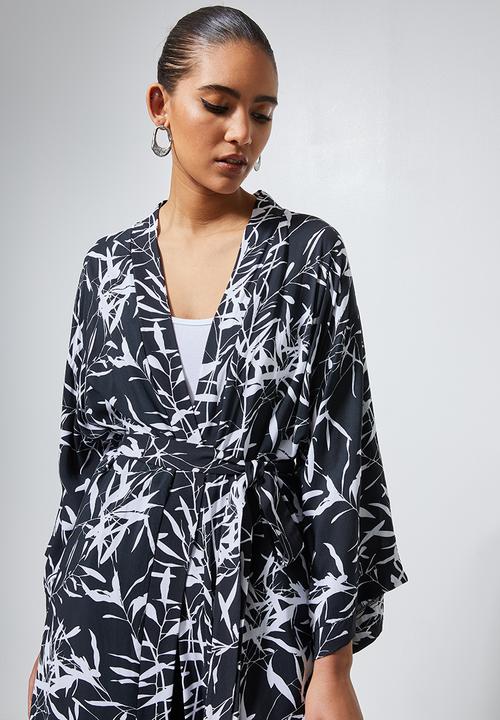 Superbalist - Longer length shacket - black & white 