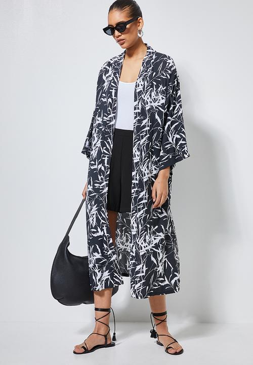 Superbalist - Longer length shacket - black & white 
