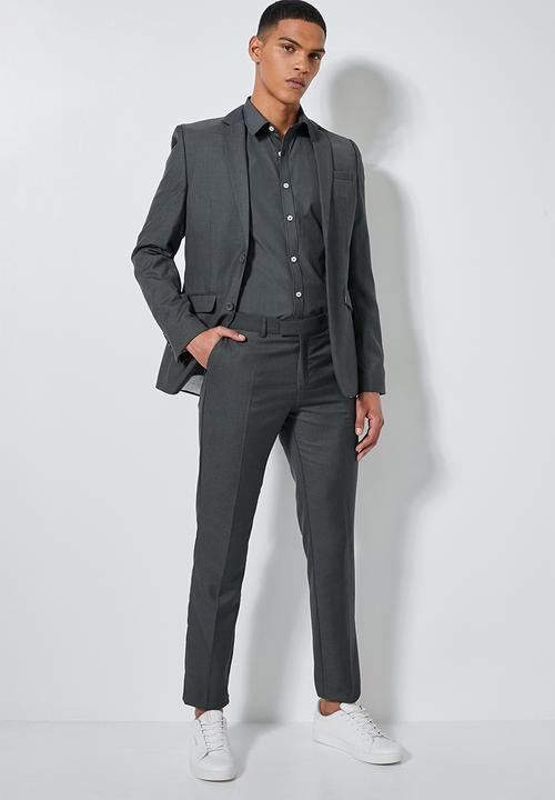 Superbalist - Jos slim fit long sleeve shirt - black & grey