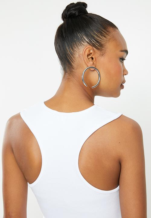 Missguided - Ribbed vest - white