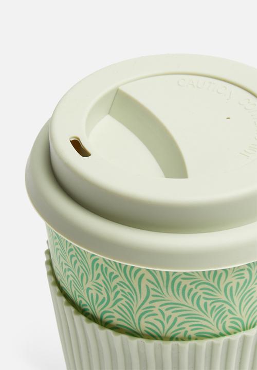 Excellent Houseware - Bamboo drinking mug - mint & olive 