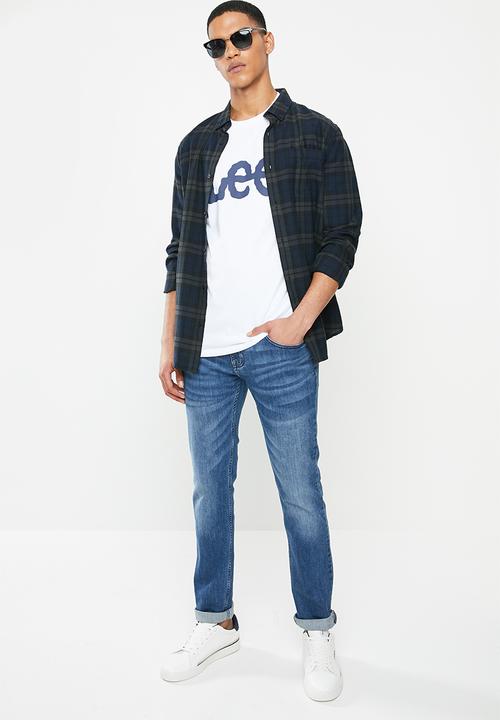Lee  - Classic logo tee - white