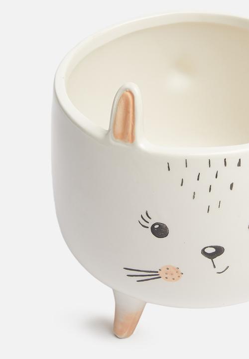 H&S - Bunny planter - white