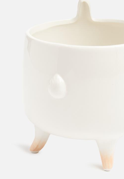 H&S - Bunny planter - white