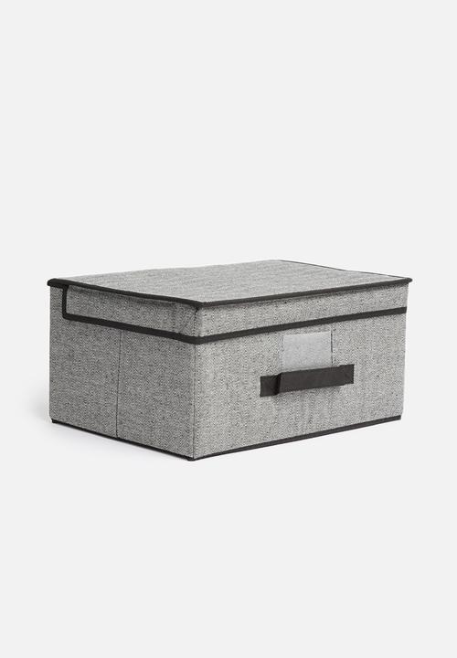 Storage Solutions - Foldable storage with lid - black
