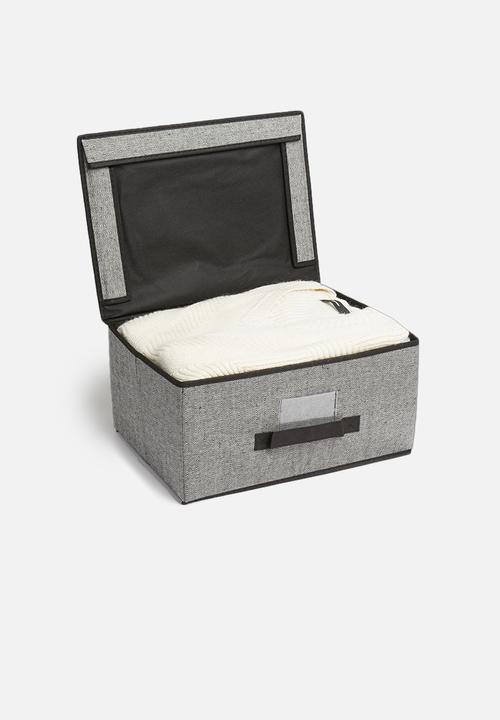 Storage Solutions - Foldable storage with lid - black