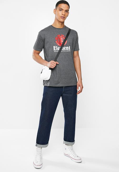 Element - Vertical short sleeve  tee - charcoal 