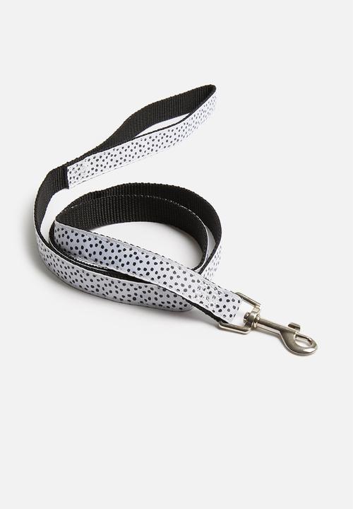Pet Collection - Dog leash - white & black 