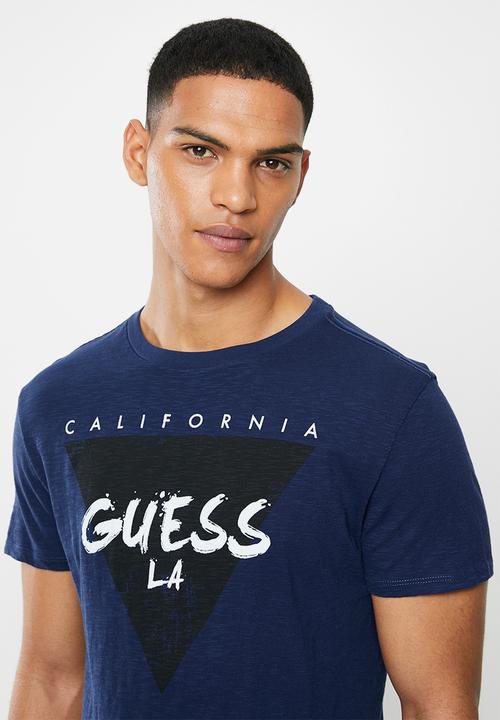 GUESS - Short sleeve guess california tee - blue