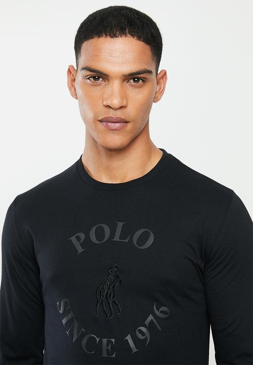 POLO - Classic chest embroidery ls T-shirt - black