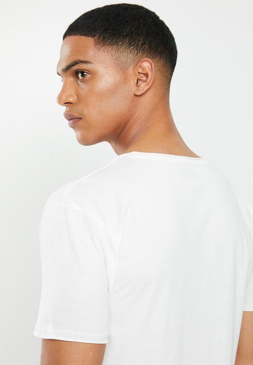 POLO - Pjc jake short sleeve printed logo tee - white