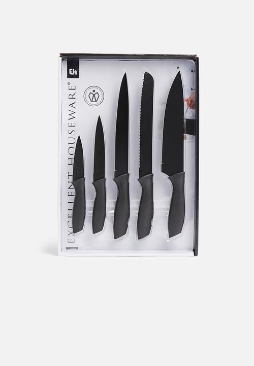 Excellent Houseware - Knife set - black