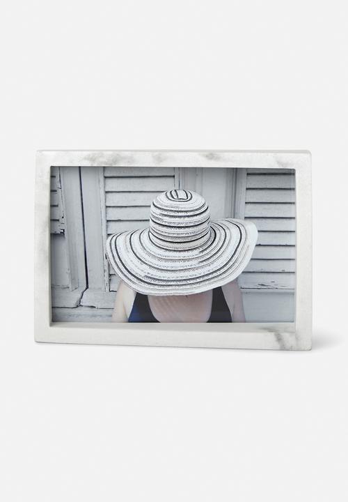 Umbra - Edge marble frame - white