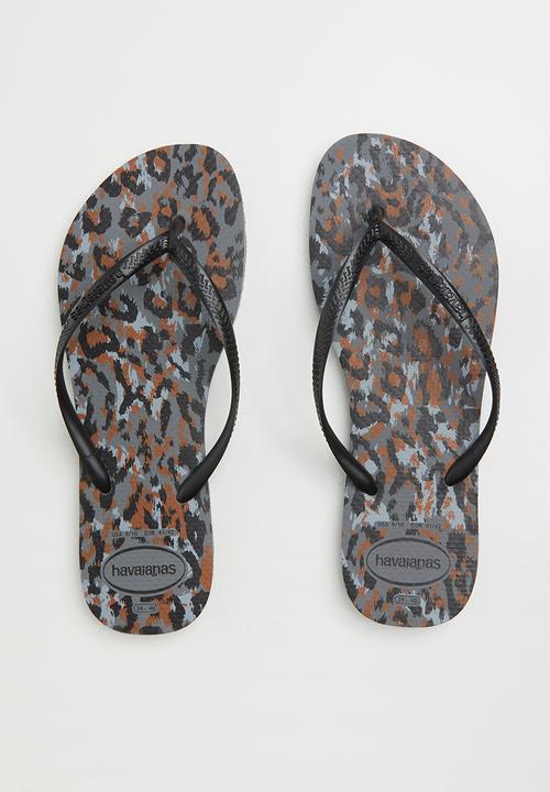 Havaianas - Slim animals - steel grey & black